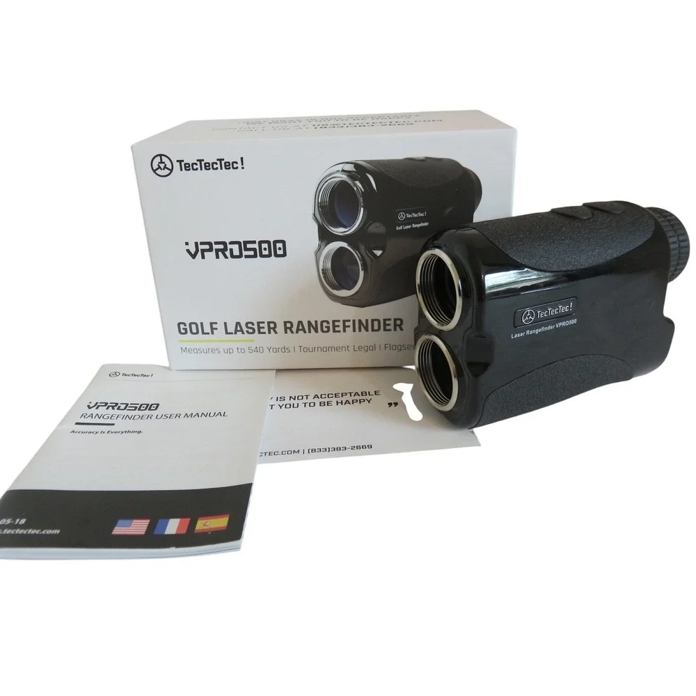 TecTecTec VPRO500 Golf Laser Rangefinder 540 Yards 6x Magnification Black